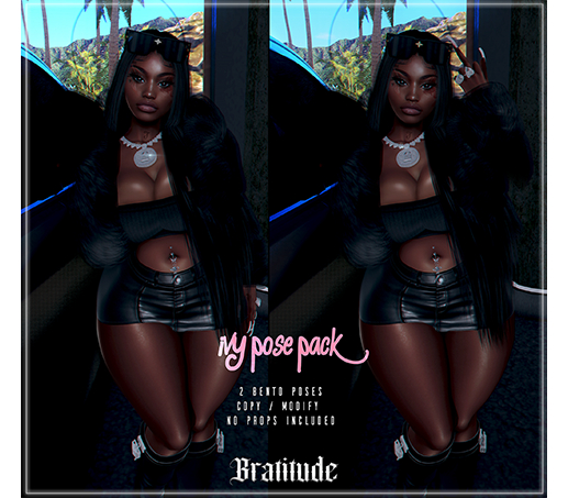 Second Life Marketplace - BRATITUDE - IVY POSE PACK #1 UNPACK